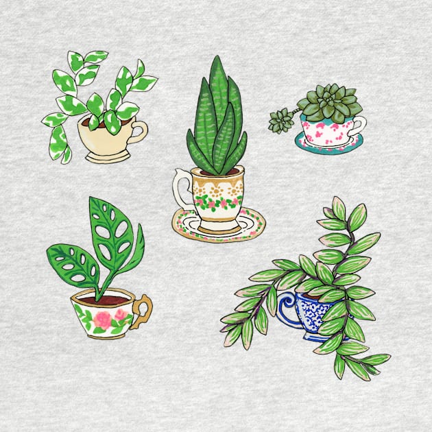 Teacup Plants by paintedpansy